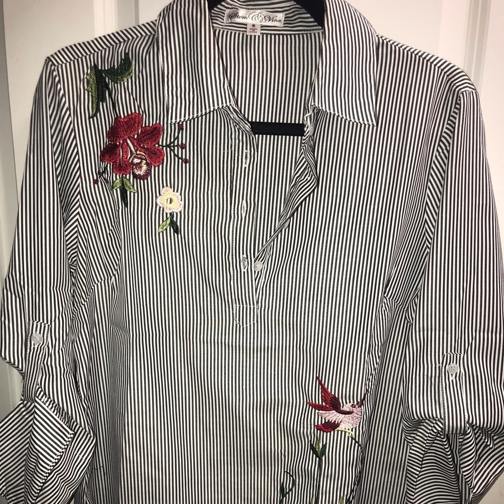 Smith & Vine half way button up shirt
